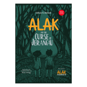 The image shows the cover of book Alak And The Curse Of Jerangau