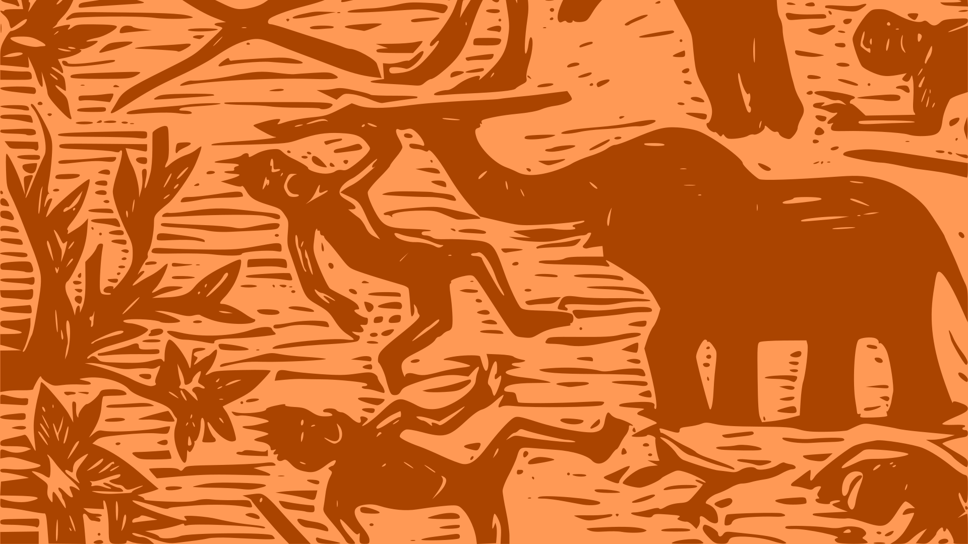 Image shows the woodblock print image titled The Attack from the book Alak In The Hinterland
